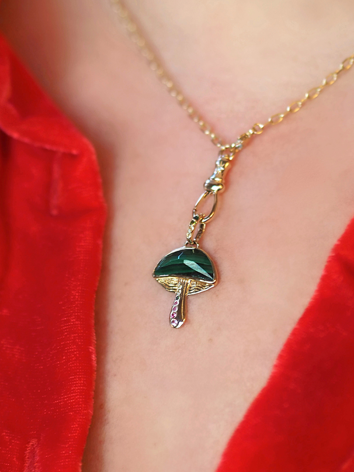 Forest Seeker Mushroom Charm | 10K Gold