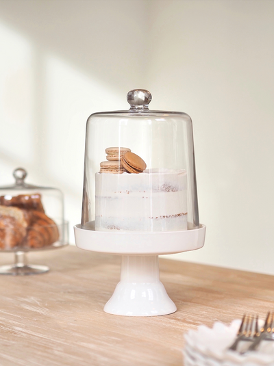 Elena Mini Dessert Pedestal w/ Cloche