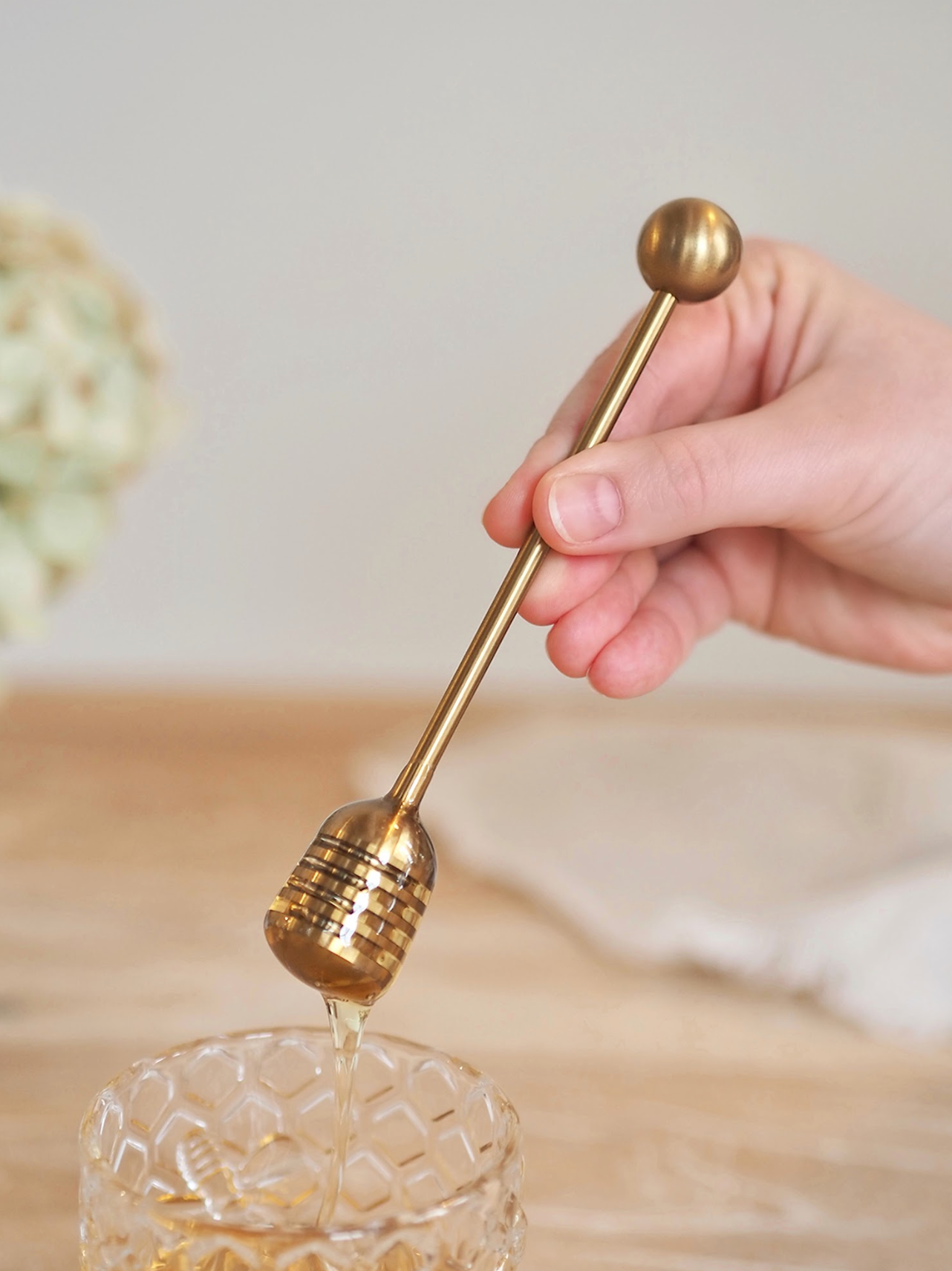 Gold Honey Dipper