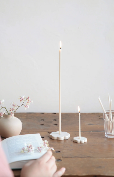 Parchment Long Stem Candles