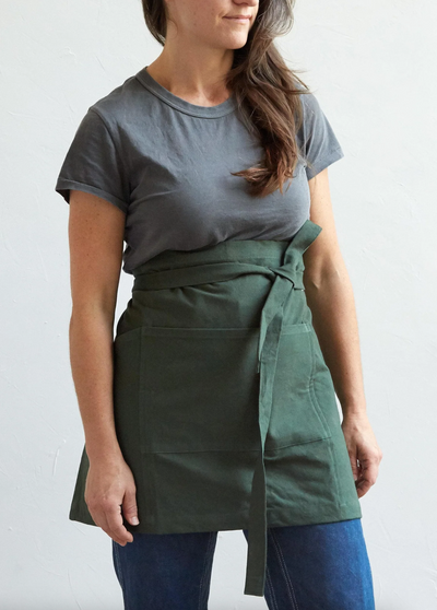 Fern Canvas Half Apron