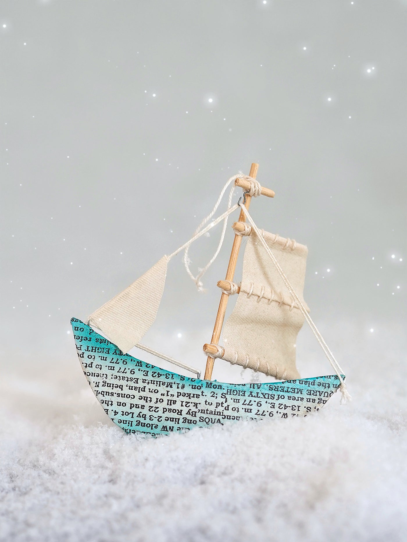 Paper Ship Ornament