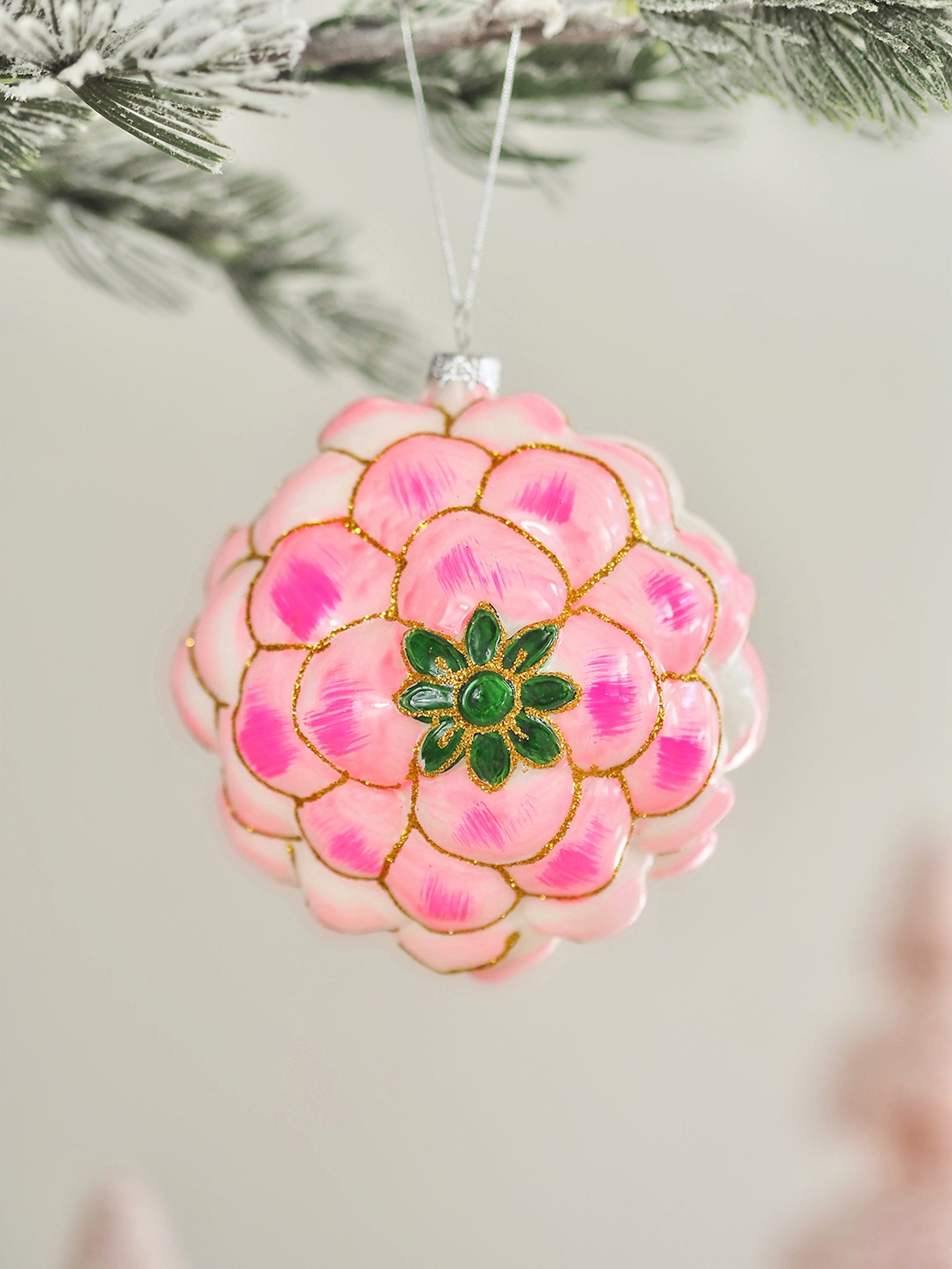 Pink Dahlia Ornament