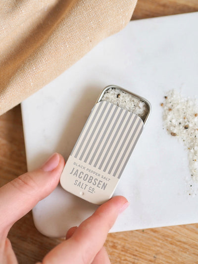 Infused Black Pepper Sea Salt Slide Tin