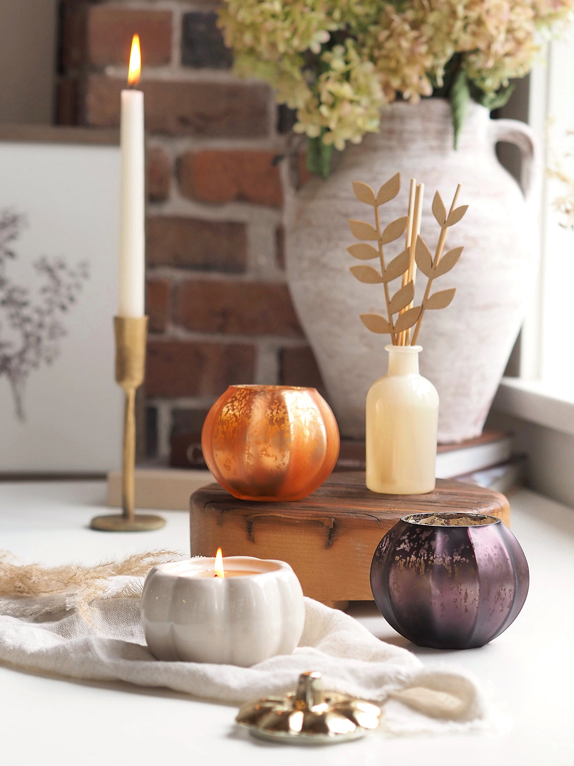 Pumpkin Ceramic Candle