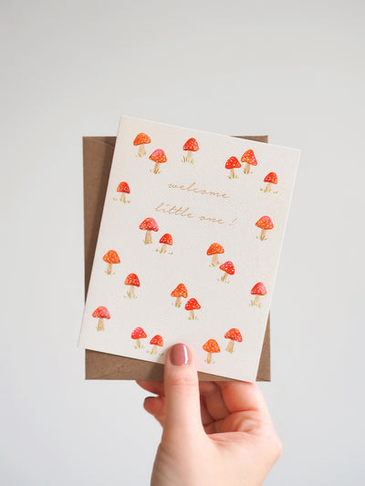 Little Mushroom Baby Card