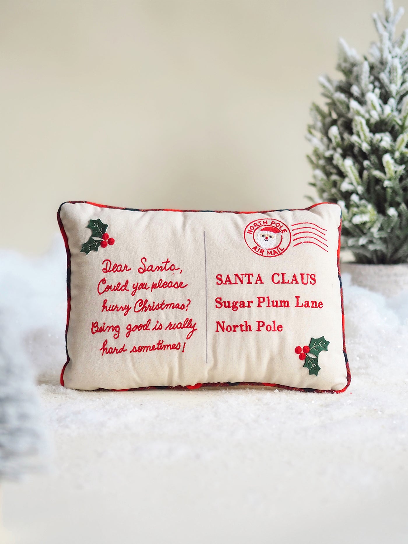 Dear Santa Letter Pillow