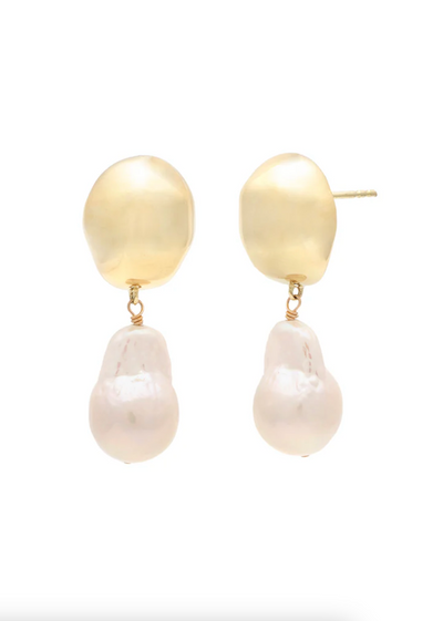 Rosette Pearl Earrings