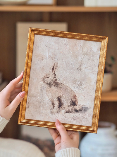 Mountain Hare Framed Canvas Print | 8x10