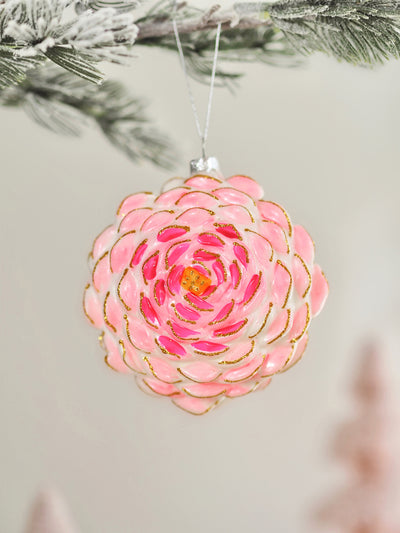 Pink Dahlia Ornament