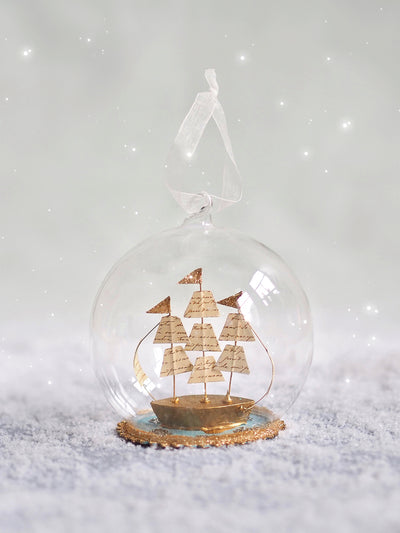 Sailboat Globe Ornament