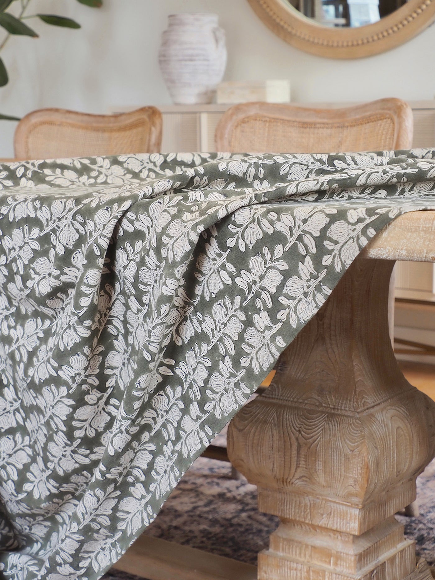 Arbor Block Print Tablecloth