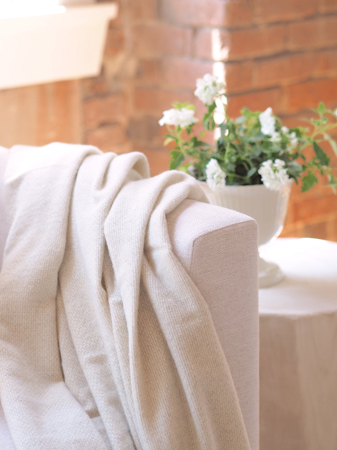 Juno Ivory Cashmere Throw