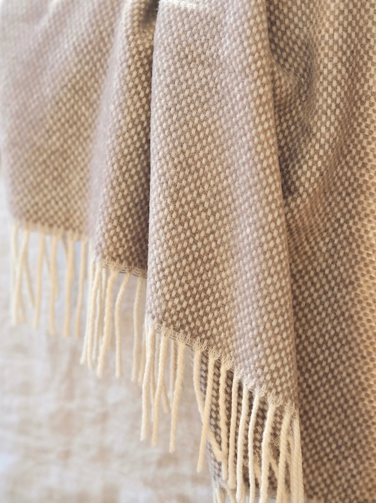 Juno Taupe Cashmere Throw