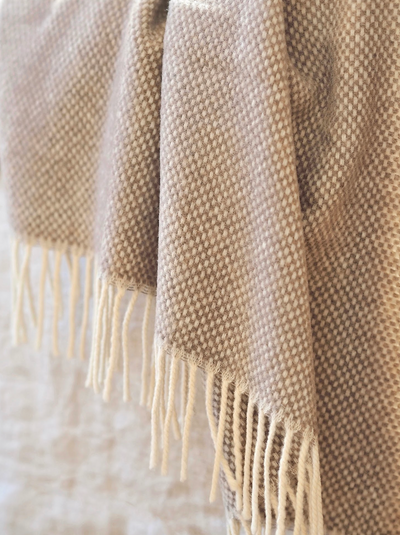 Juno Taupe Cashmere Throw