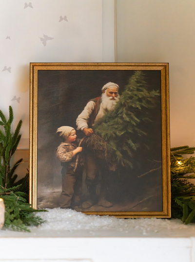 St. Nick Framed Canvas Print | 11x14