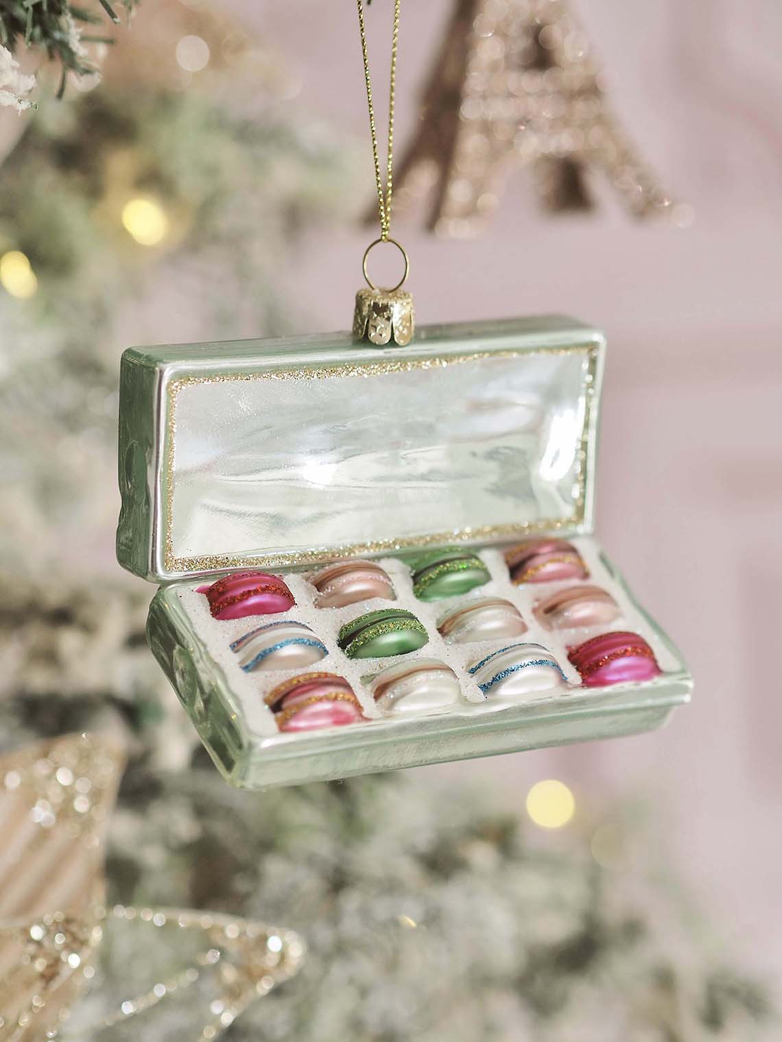 Blue Box of Macarons Ornament