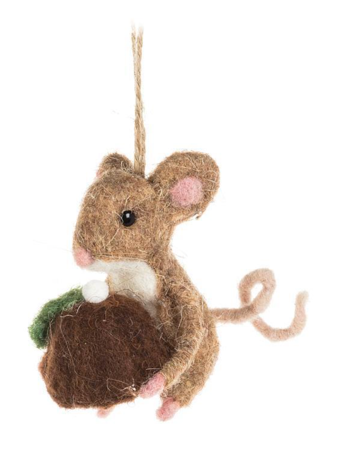 Christmas Pudding Mouse Ornament