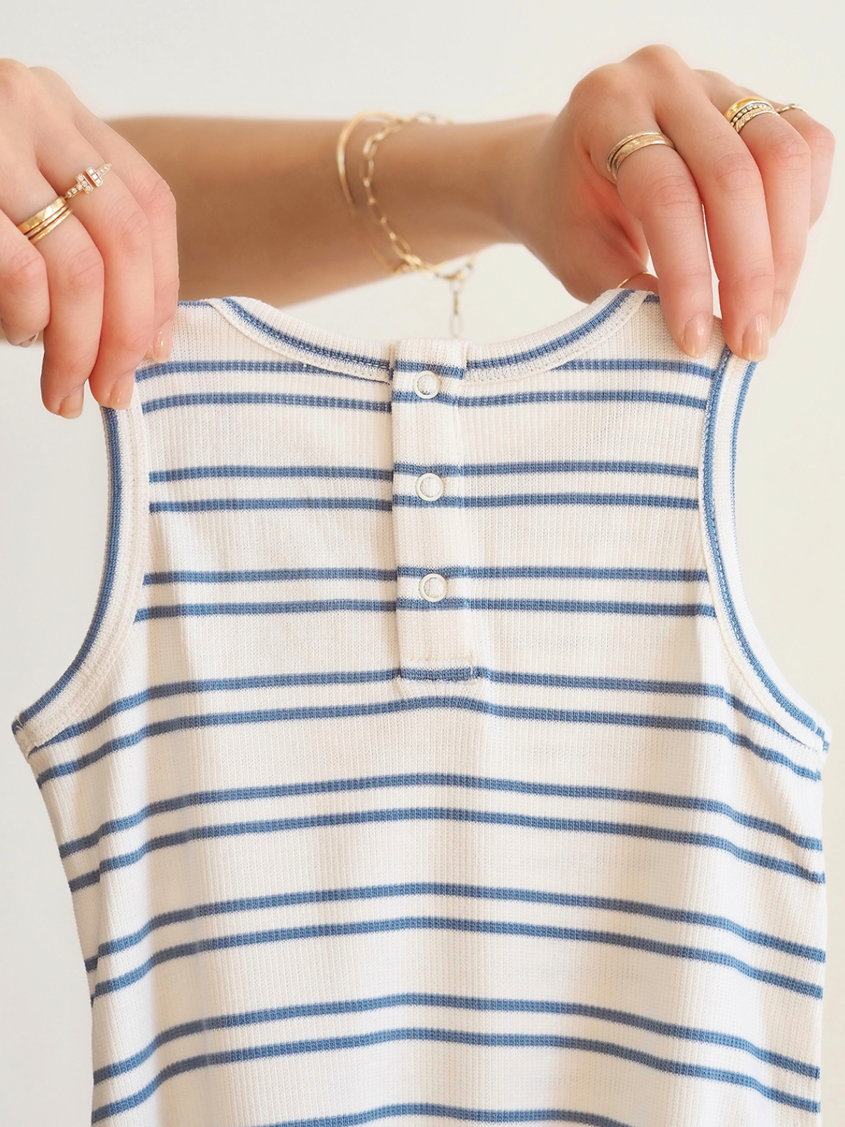 Sky Blue Stripe Tank Bubble