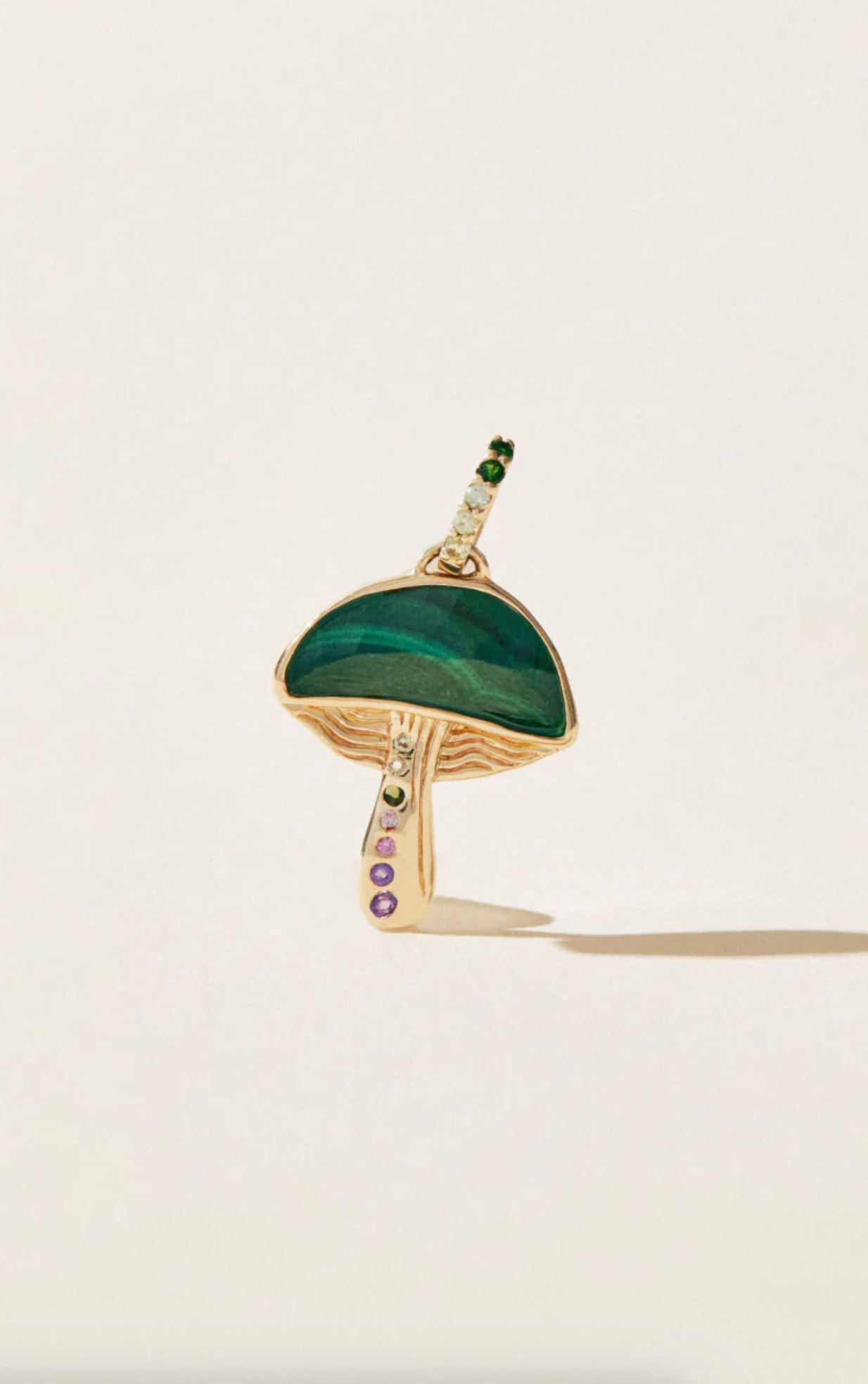 Forest Seeker Mushroom Charm | 10K Gold