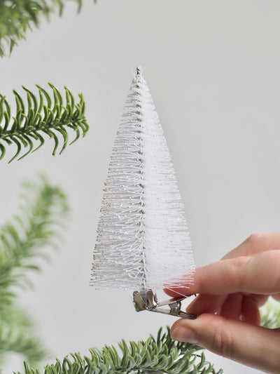 Frosted White Tree Clip Ornament