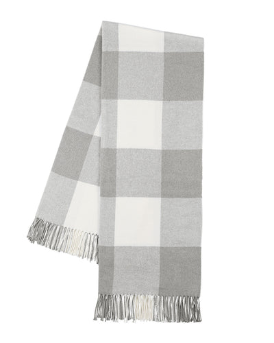 Buffalo Check Light Grey Throw