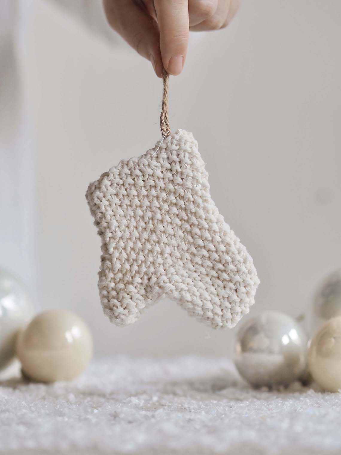 Cozy Knit Mitten Ornament