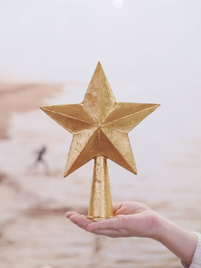 Antique Gold Star Tree Topper