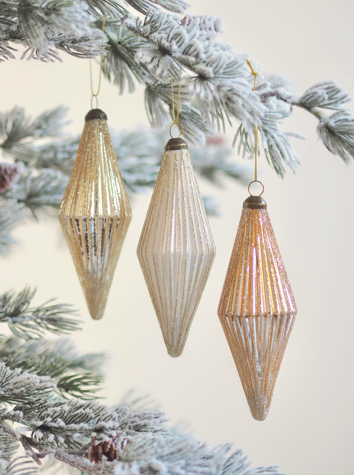 Glittered Finial Ornament