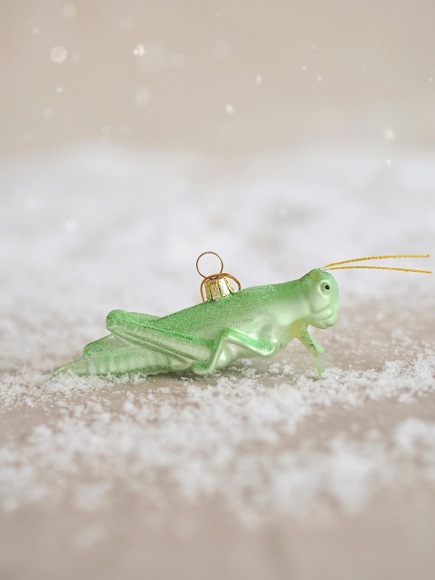 Bright Green Grasshopper Ornament