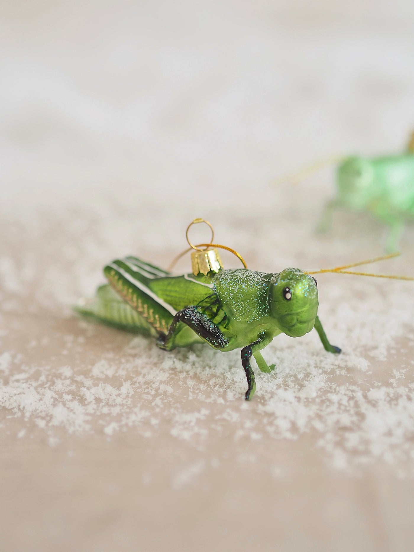 Grass Green Grasshopper Ornament