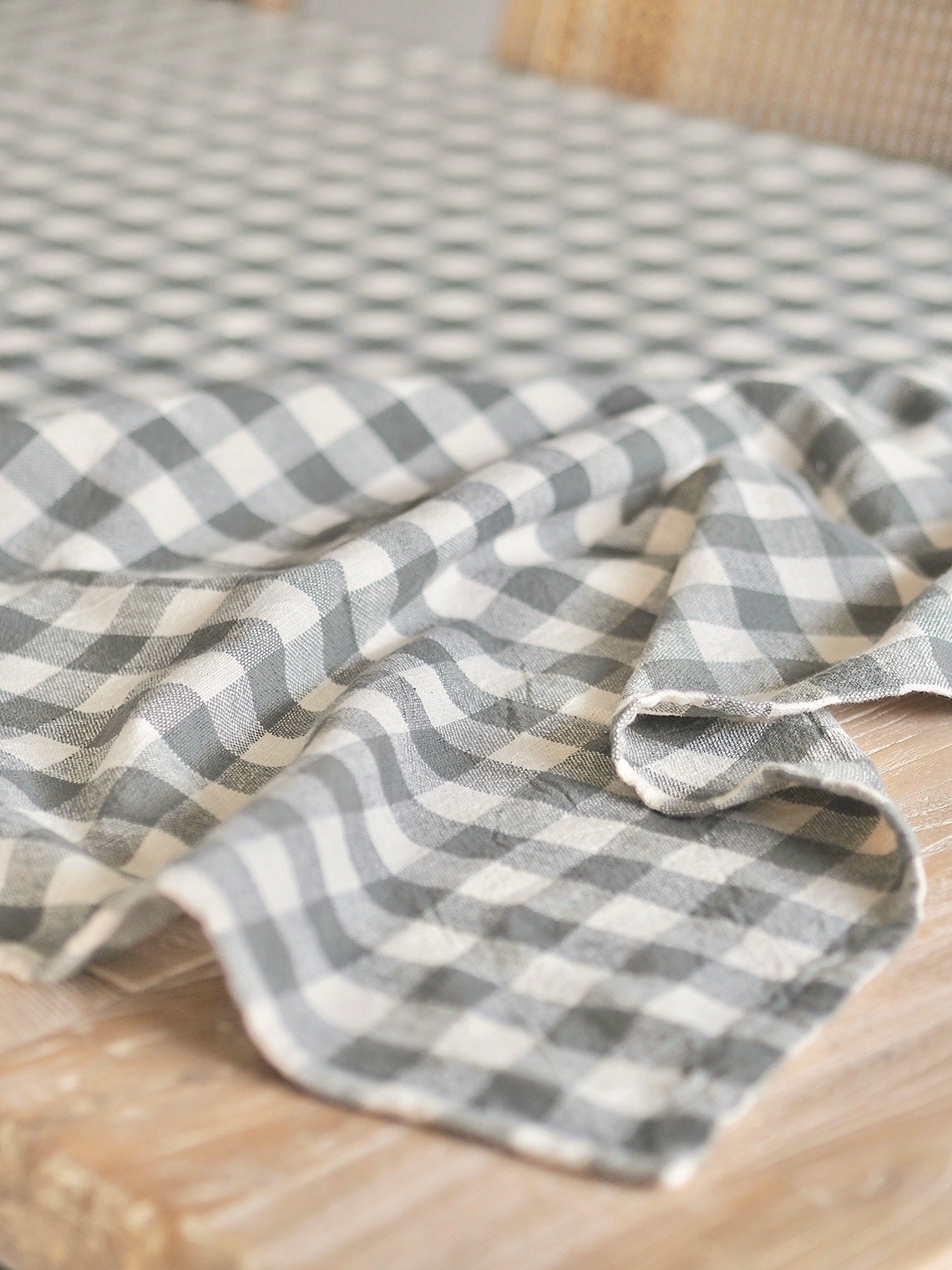 Somerset Gingham Olive Tablecloth