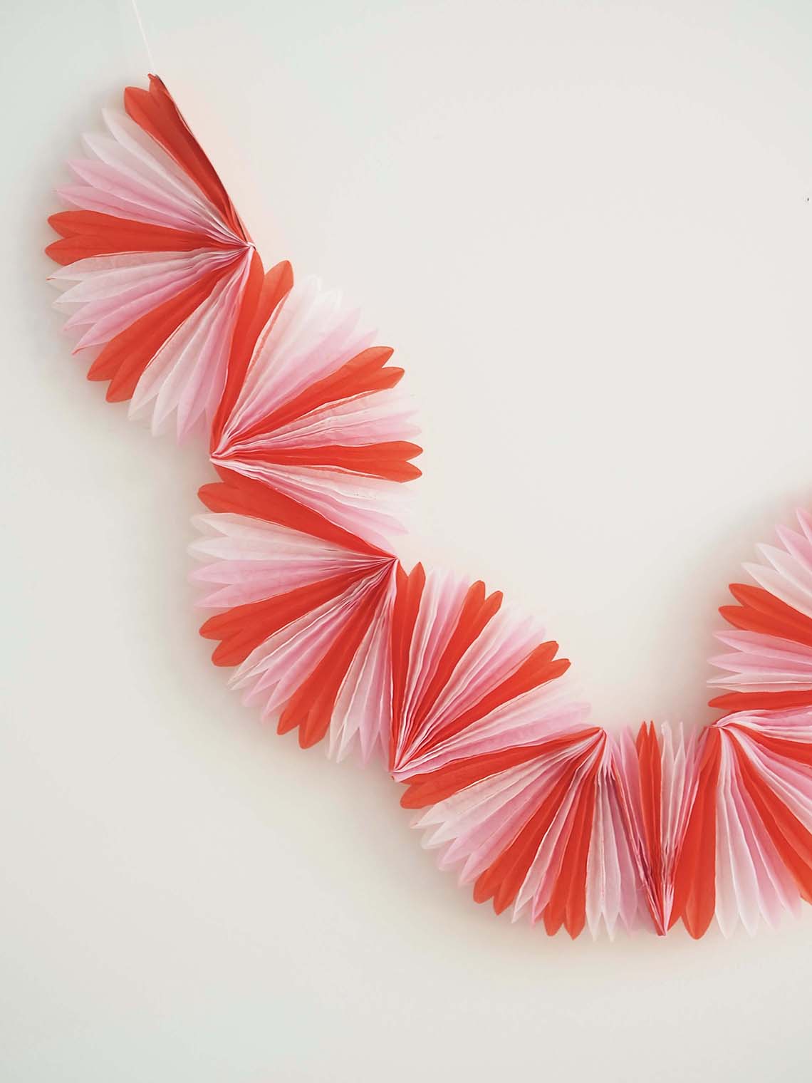 Candy Cane Stripe Honeycomb Garland