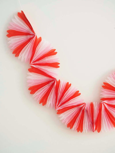 Candy Cane Stripe Honeycomb Garland