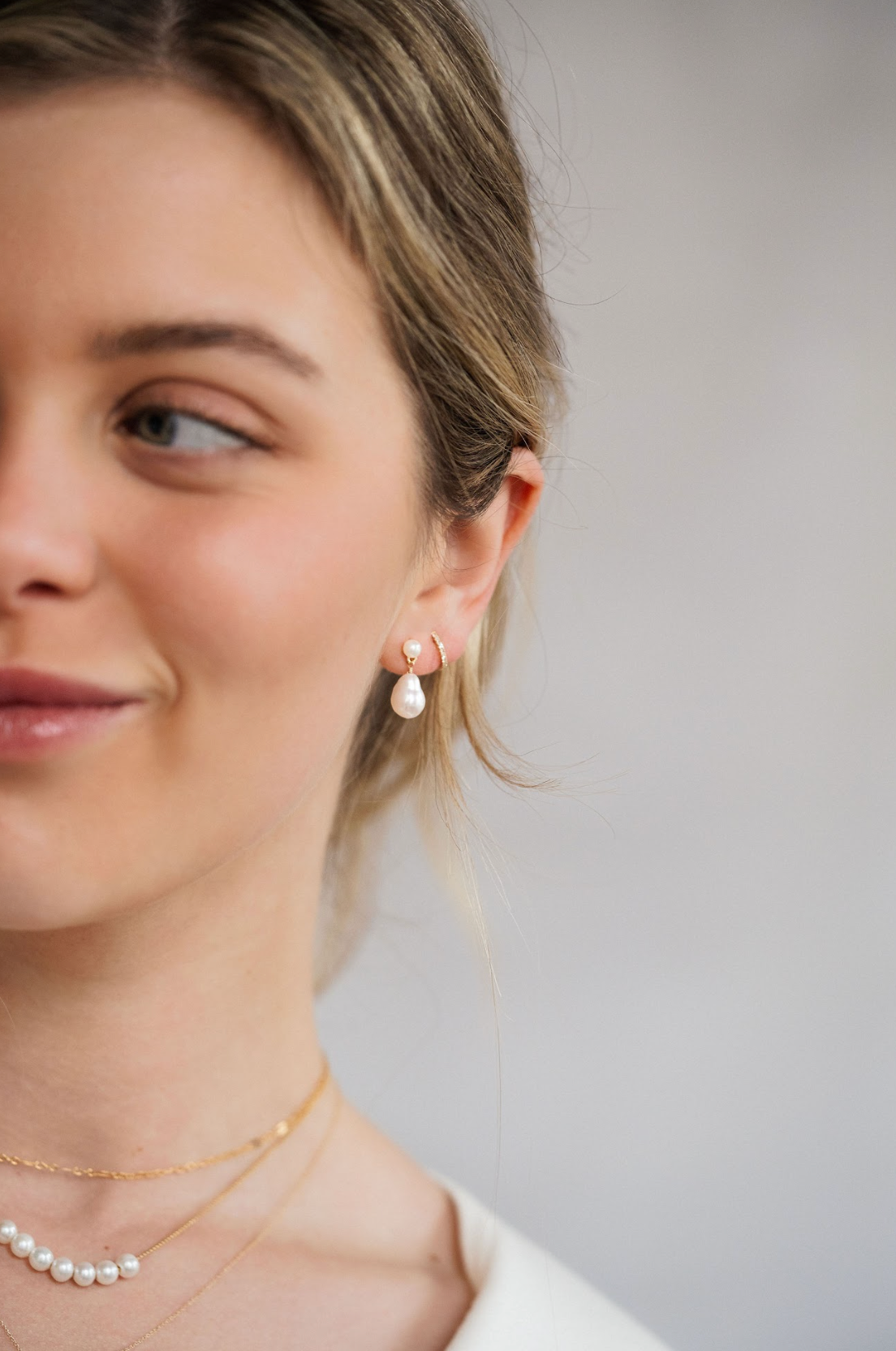 Baroque Petite Pearl Drop Earrings