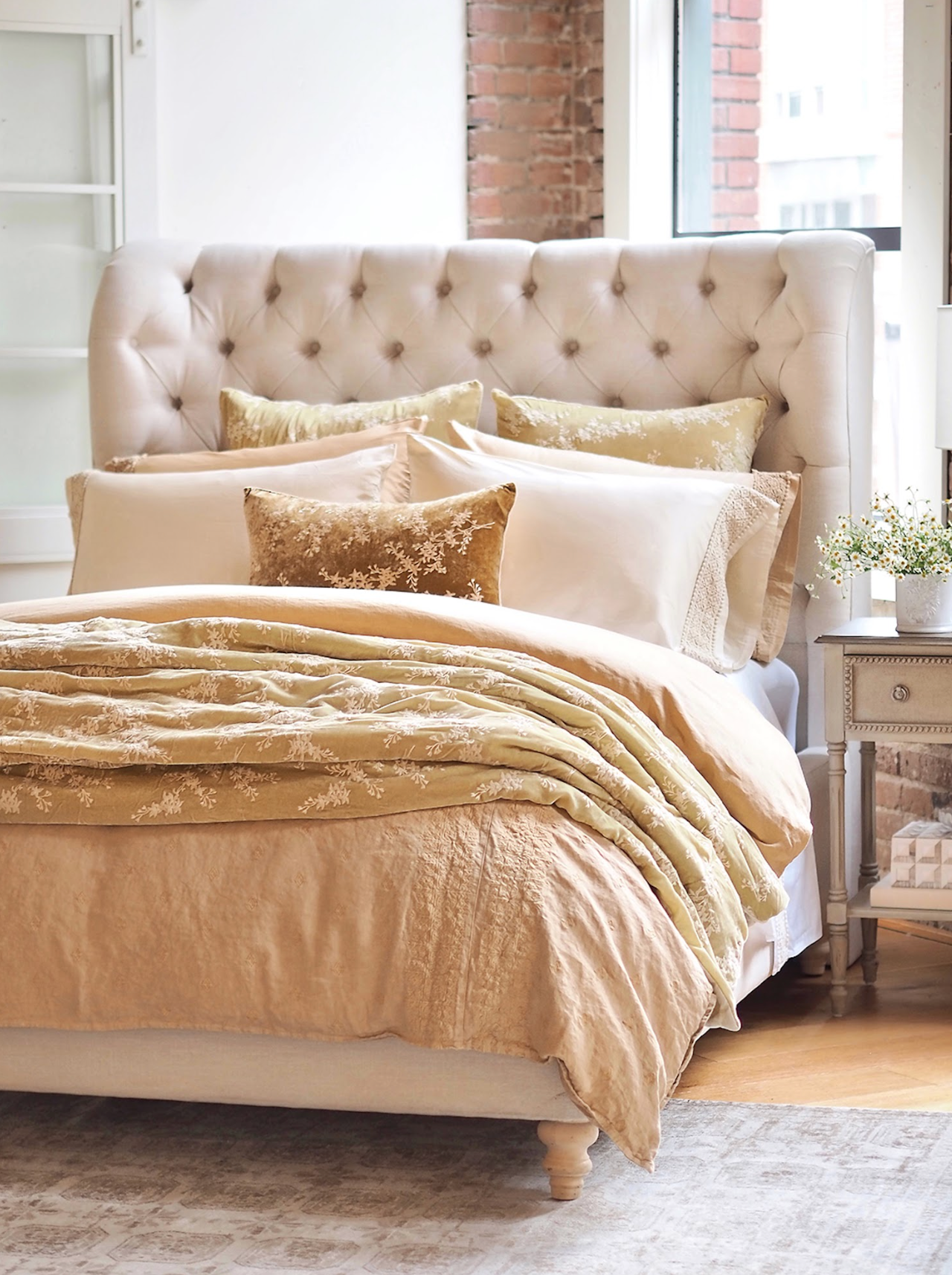 Bria Parchment Novola Lace Bedding