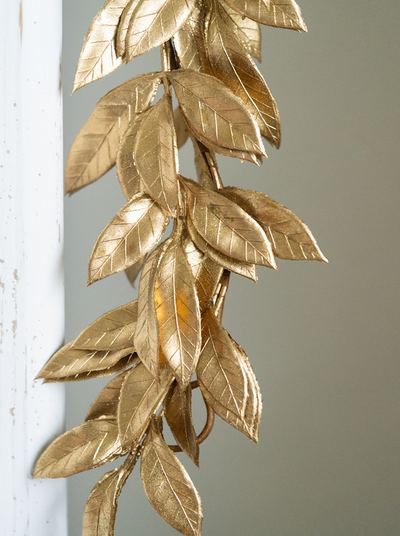 Laurel Gold Leaf Garland 6'