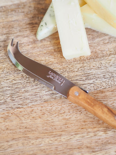 Jean Dubost Olive Wood Mini Cheese Knife & Spreader