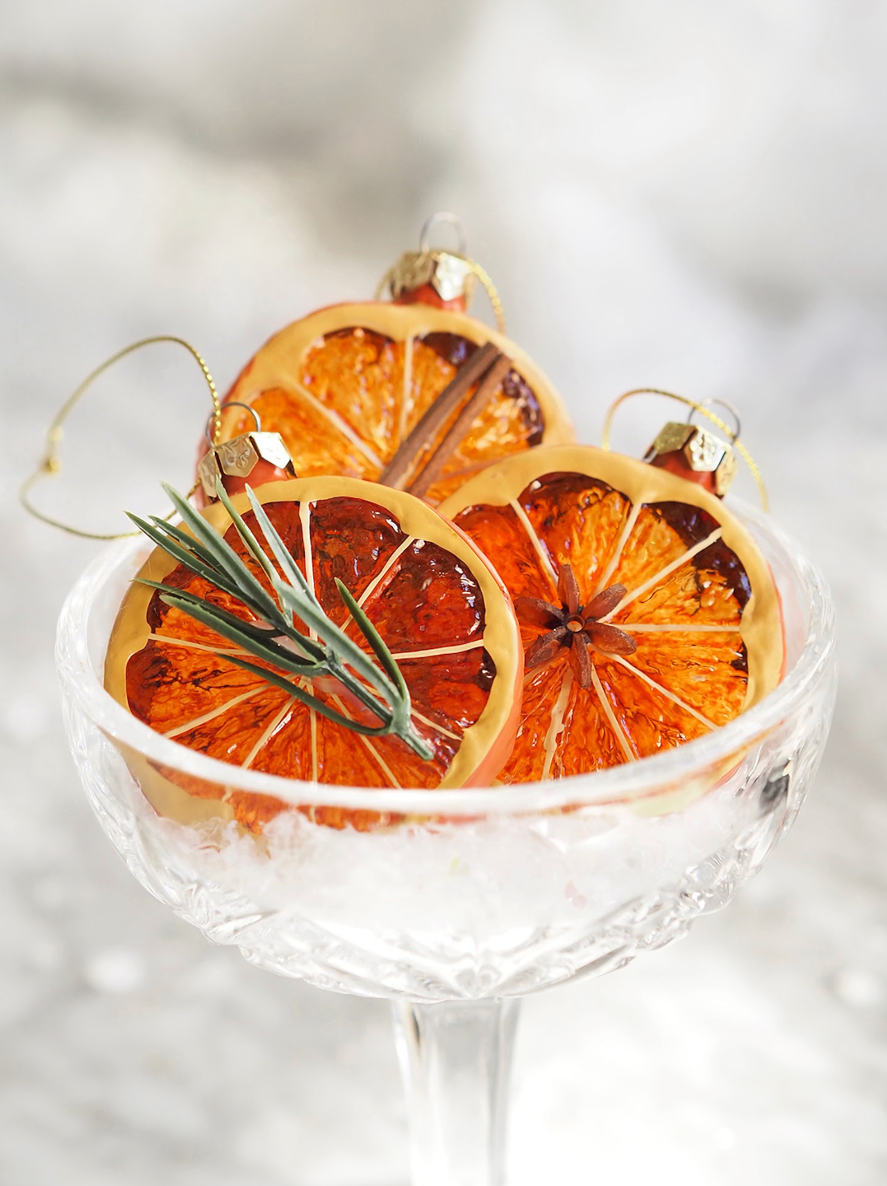 Citrus Spice Ornament | Rosemary Sprig