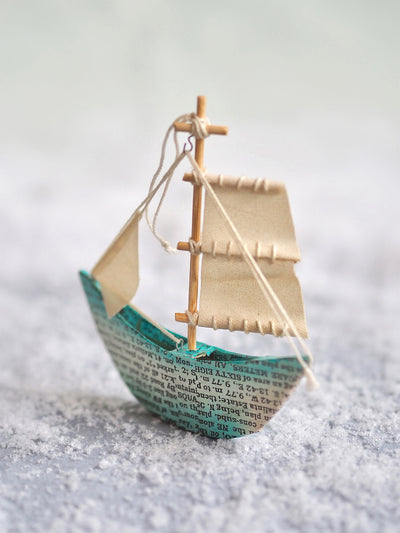 Paper Ship Ornament