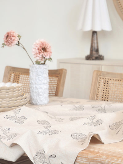 Flor Block Print Tablecloth