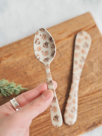 Holiday Pinecones Mini Utensils