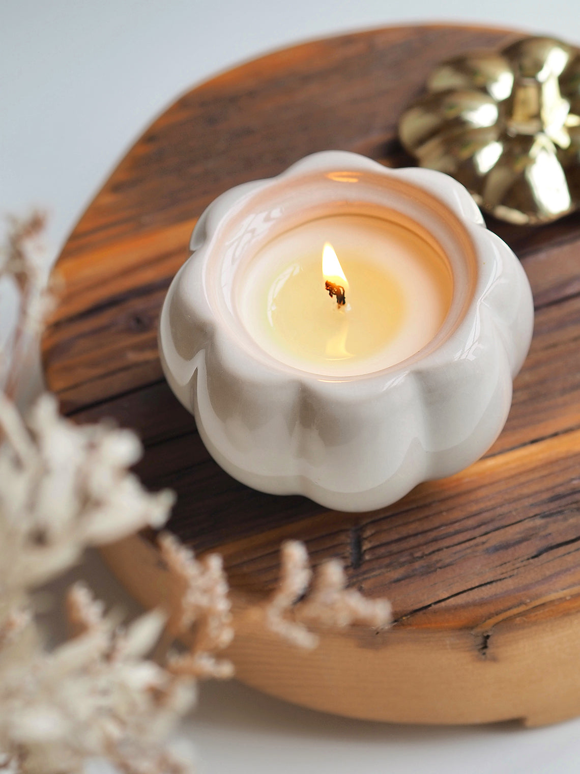 Pumpkin Ceramic Candle