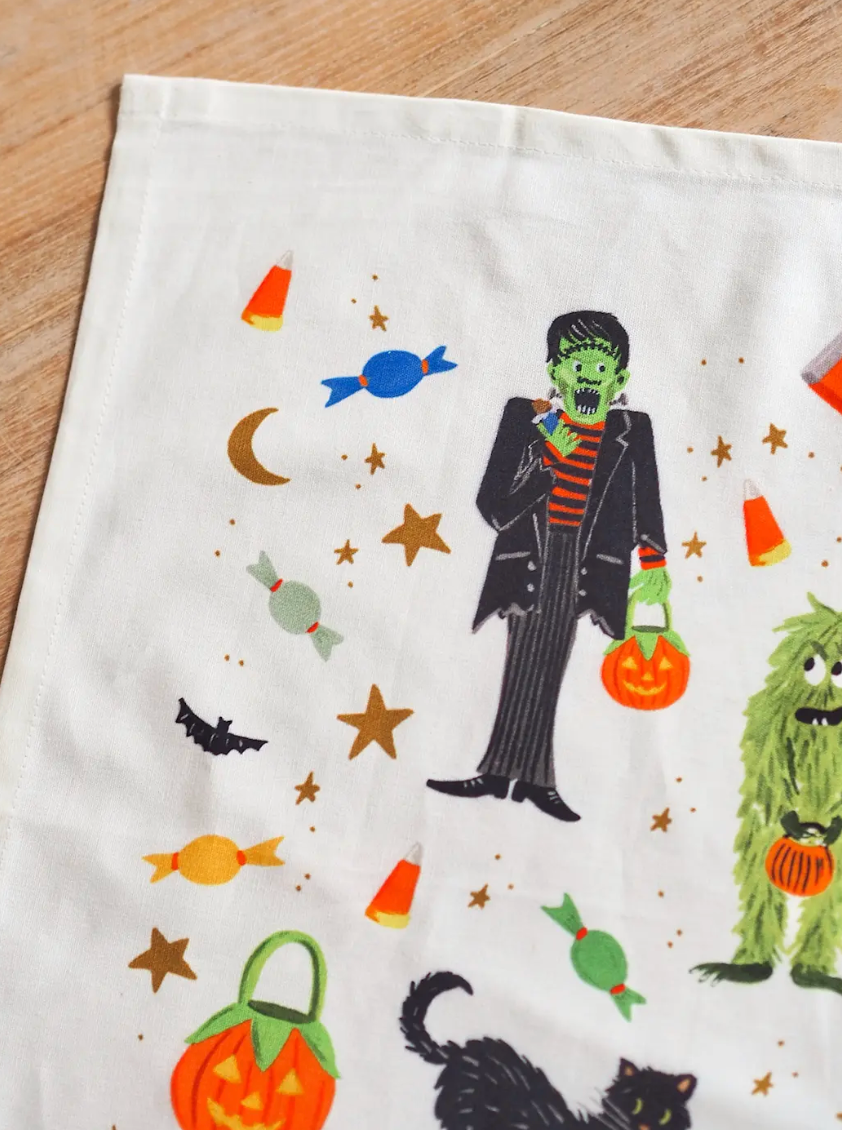 Halloween Parade Tea Towel