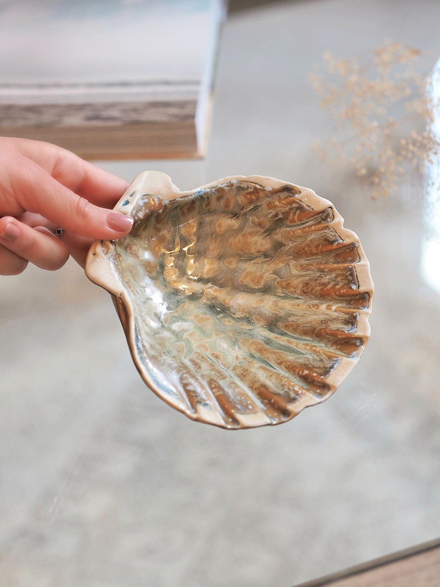 Blue Seashell Dish