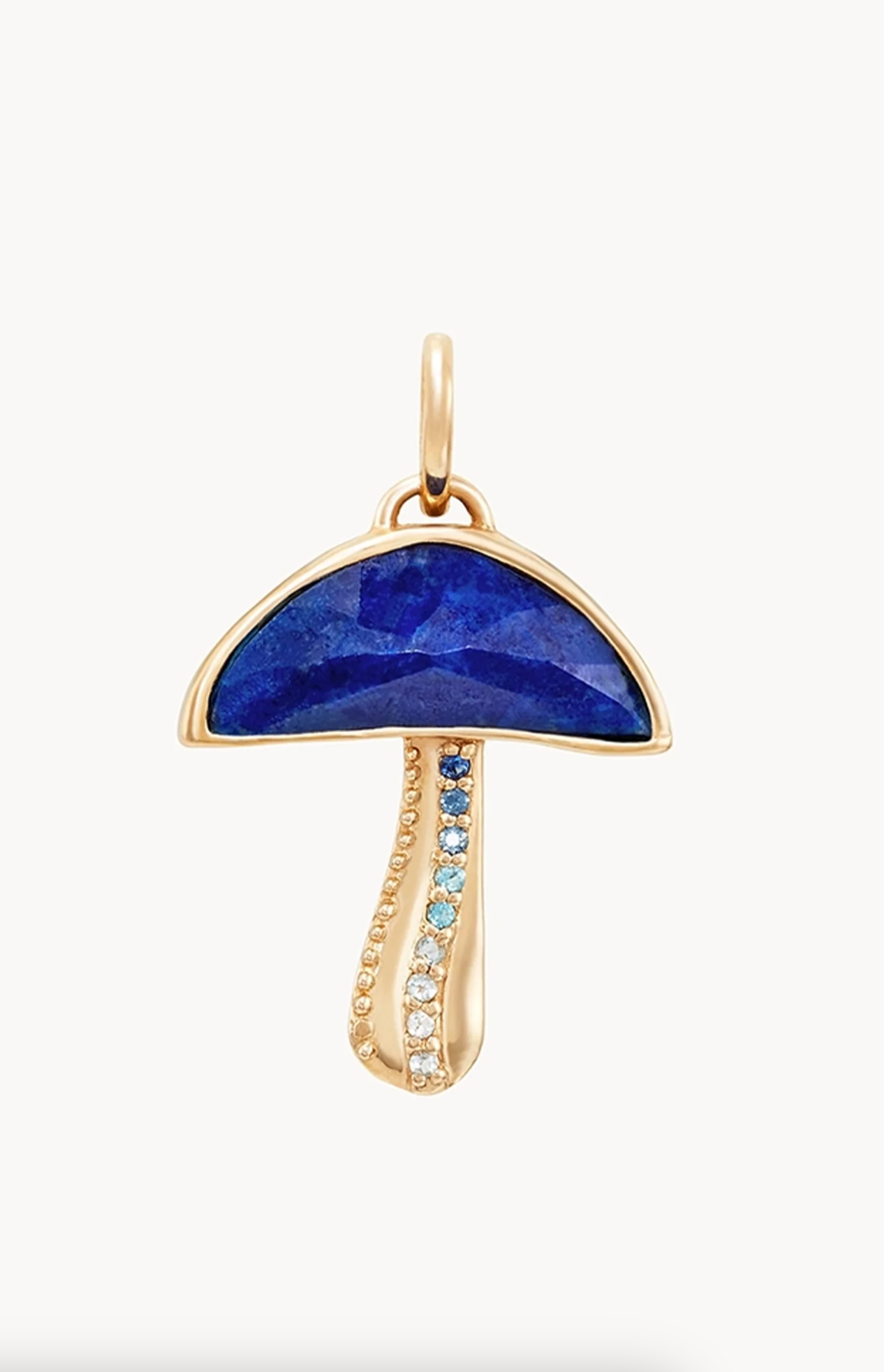 Night Gazer Mushroom Charm | 10K Gold