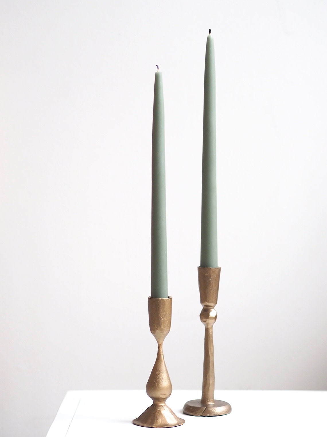 Classic Moss Taper Candle Set