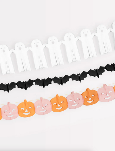 Tissue Paper Halloween Garlands