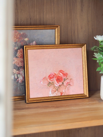 Blush Roses Framed Canvas Print | 8x10