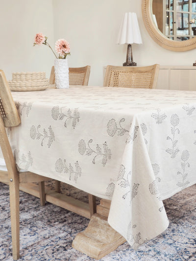 Flor Block Print Tablecloth